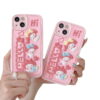 Pink Hello Melody Silicone Phone Cover for Apple iPhone Models