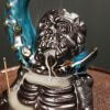 Halloween Crescent Moon Skeleton Waterfall Incense Cone Holder - Image 3