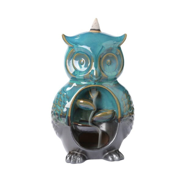 Cute Owl Ceramic Unique Backflow Incense Burner