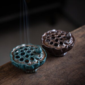 Vintage Retro Ceramics Lotus Pod Incense Burner Vintage Retro Ceramics Lotus Pod Incense Burner