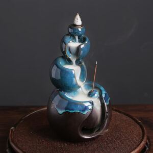Blue Ceramic Tea Cup Clay Pot Backflow Incense Burner Blue Ceramic Tea Cup Clay Pot Backflow Incense Burner