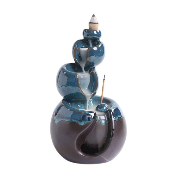Blue Ceramic Tea Cup Clay Pot Backflow Incense Burner Blue Ceramic Tea Cup Clay Pot Backflow Incense Burner