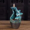 Lotus Leaf Vase Ceramic Backflow Waterfall Incense Holder