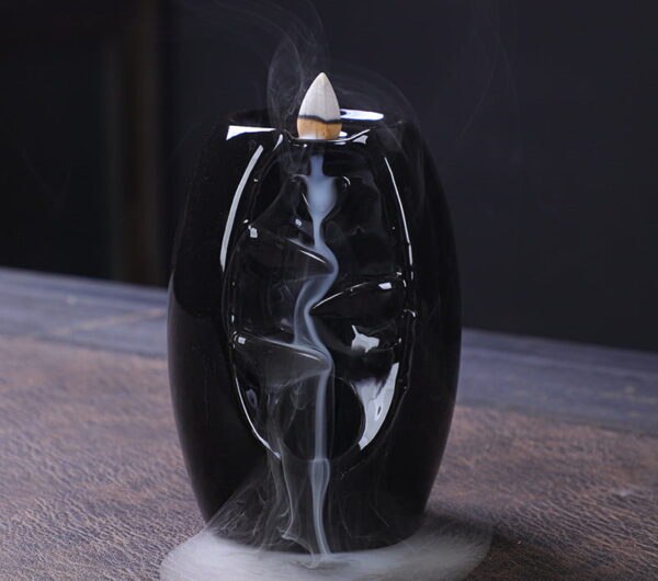 Oval Barrel Ceramic Waterfall Backflow Incense Burner