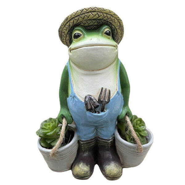 Frog Outdoor Courtyard Decoration Resin Garden Ornament Succulent Flower Pot