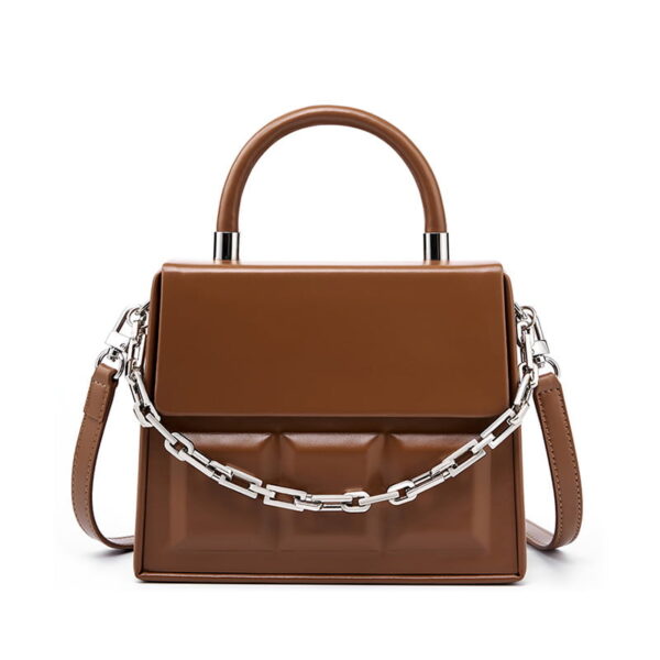 Genuine Cowhide Square Handbag Crossbody Bag