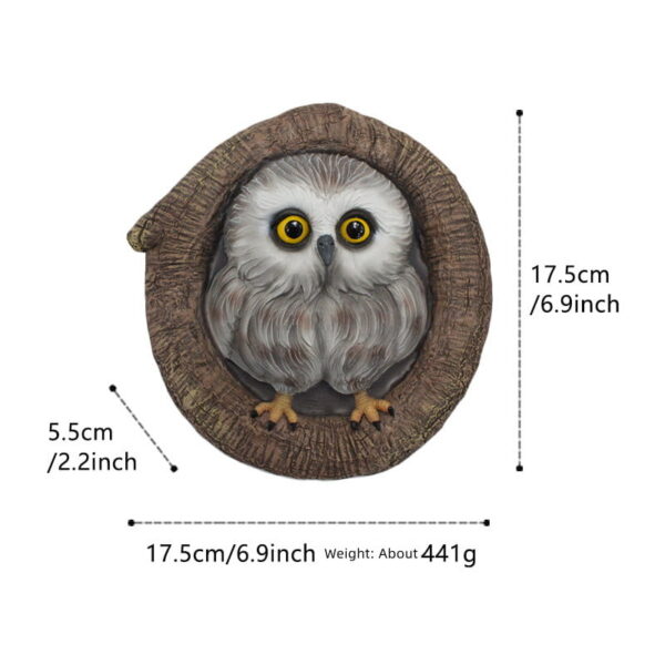 Simulated Owl Tree Resin Ornament Decoration