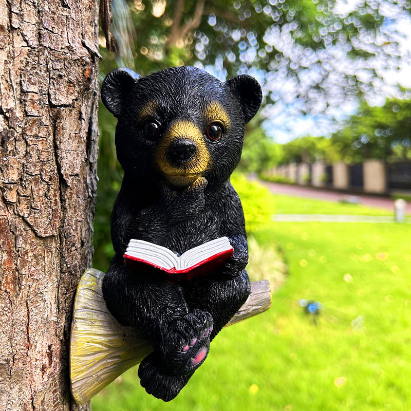 Simulated Black Bear Garden Resin Decoration