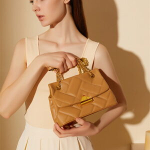 Genuine First-layer Cowhide Rhombus Chain Handbag Crossbody Bag