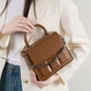 Genuine Cowhide Square Handbag Crossbody Bag
