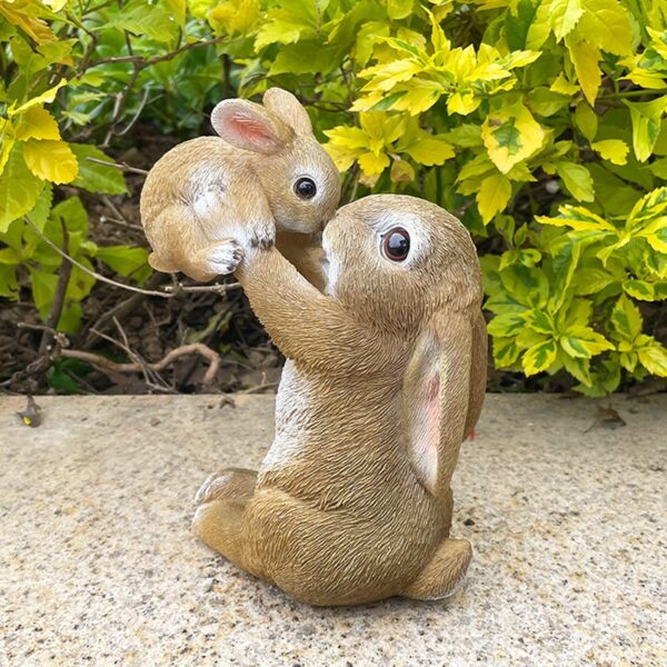 Parent-child Rabbit Decoration Resin Garden Courtyard Ornament