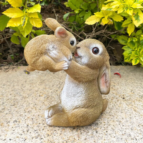 Parent-child Rabbit Decoration Resin Garden Courtyard Ornament
