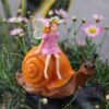 Simulation Flower Fairy Snail Waterproof LED Solar Light