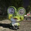 Frog Bird Garden Solar Lamp