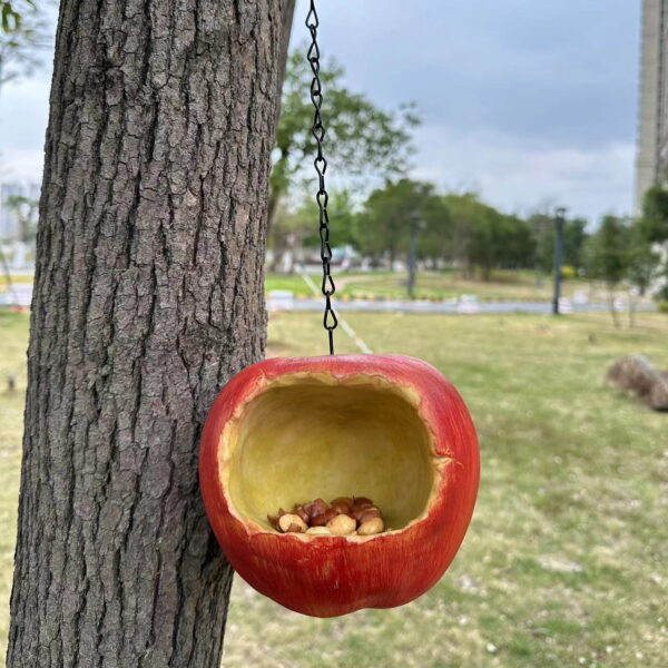 O1CN01MDny2i1GdumvFJhw9_!!2216215810646-0-cib Apple Resin Bird Feeder Outdoor Garden Courtyard Tree Pendant Decoration Craft Feeder