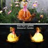 Simulation Flower Fairy Snail Waterproof LED Solar Light - Image 2