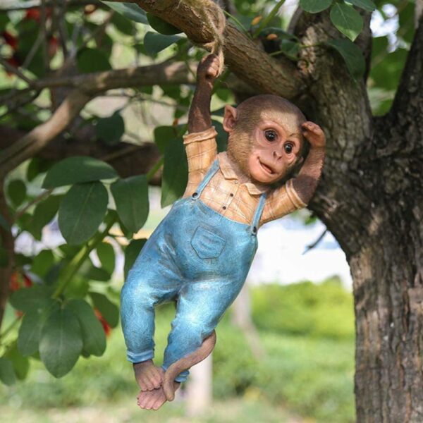 Monkey Swing Garden Ornament Resin Craft Decoration Monkey Swing Garden Ornament Resin Craft Decoration