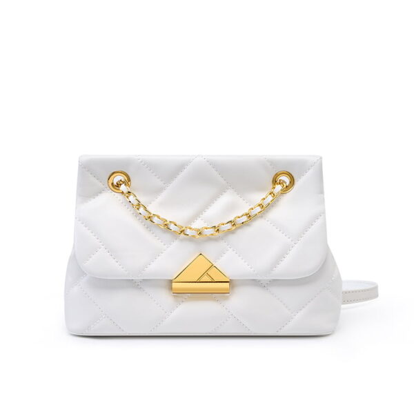 Genuine First-layer Cowhide Rhombus Chain Handbag Crossbody Bag