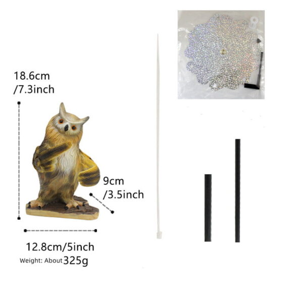 Owl Resin Ornament Garden Windmill Decoration