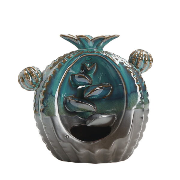Cactus Shape Ceramic Waterfall Backflow Incense Burner
