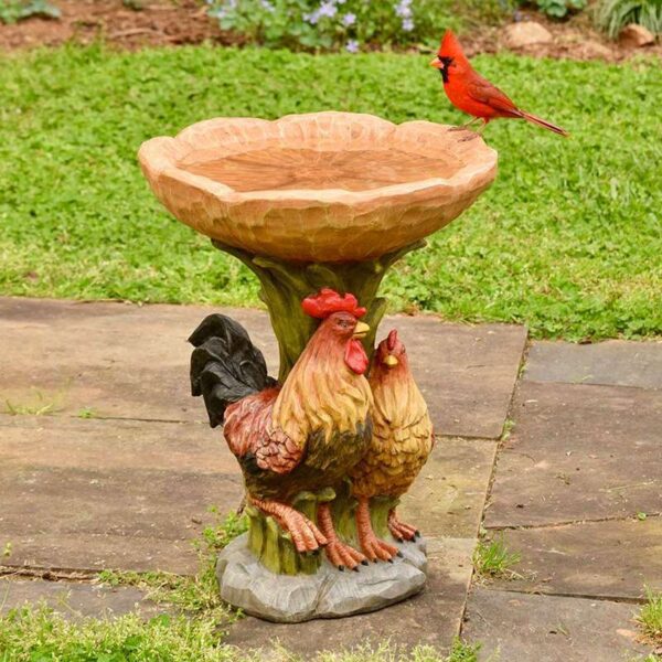 Animal Bird Feeders Resin Garden Courtyard Ornament