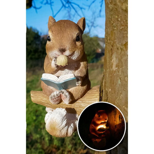 Squirrel Luminous Ornament Solar Light Resin Garden Simulated Animal Statue Squirrel Luminous Ornament Solar Light Resin Garden Simulated Animal Statue