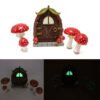 Mushrooms House Glow Courtyard Garden Tree Resin Decoration - Image 3
