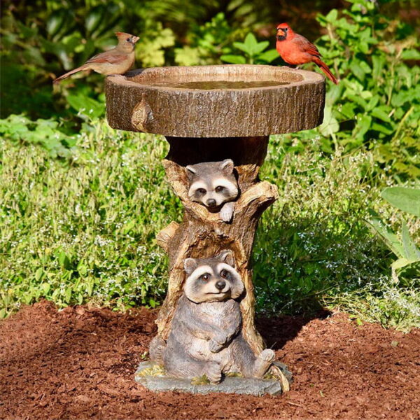 Animal Bird Feeders Resin Garden Courtyard Ornament
