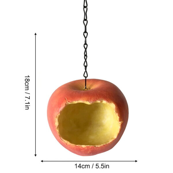O1CN01kT7uNO1GdumyTJW69_!!2216215810646-0-cib Apple Resin Bird Feeder Outdoor Garden Courtyard Tree Pendant Decoration Craft Feeder