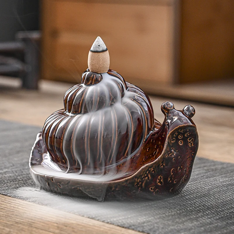 Snail Ceramic Backflow Incense Burner