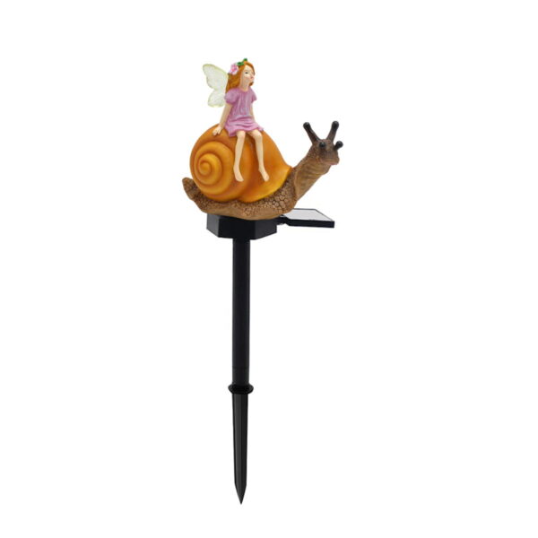 Simulation Flower Fairy Snail Waterproof LED Solar Light