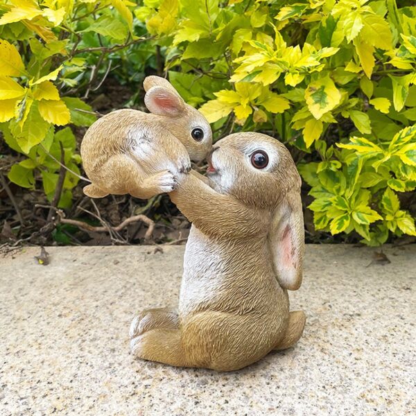 Parent-child Rabbit Decoration Resin Garden Courtyard Ornament