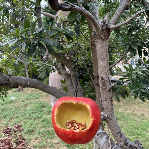 O1CN01pHfncj1Gdun0hV191_!!2216215810646-0-cib Apple Resin Bird Feeder Outdoor Garden Courtyard Tree Pendant Decoration Craft Feeder