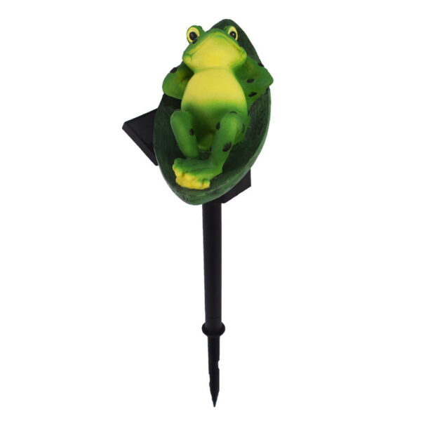Cute Green Frog Leaf Outdoor Solar LED Light