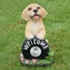 Puppy Solar Light Decoration Courtyard Garden Dog Resin Ornament Puppy Solar Light Decoration Courtyard Garden Dog Resin Ornament