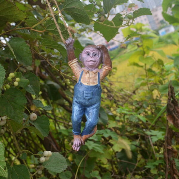 Monkey Swing Garden Ornament Resin Craft Decoration Monkey Swing Garden Ornament Resin Craft Decoration