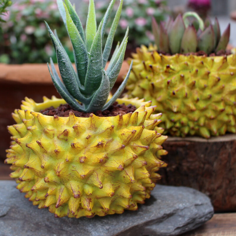 Durian Shaped Simulated Resin Flowerpot