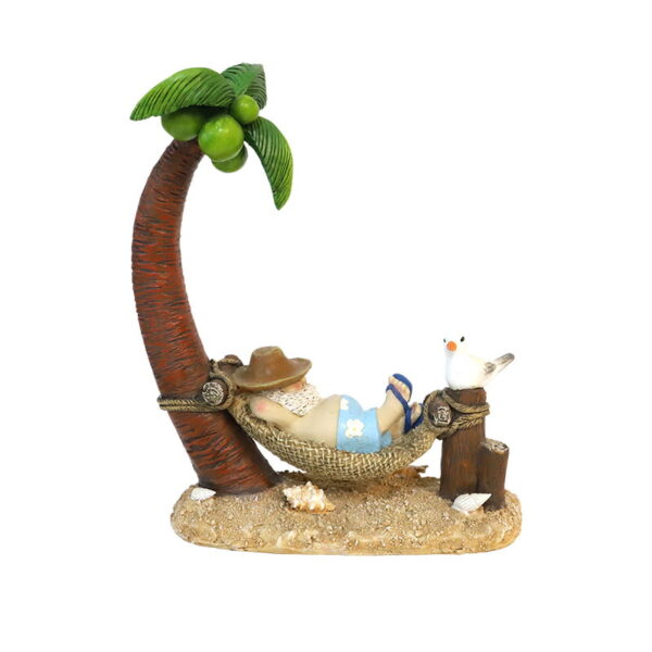 Coconut Tree Vacation Resin Garden Ornament  Craft Decoration