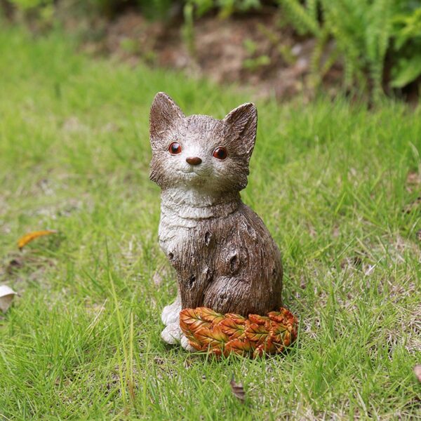 Cute Animal Leaves Garden Resin Ornament