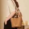 Genuine Leather Handbag Crossbody Bag Bucket Bag