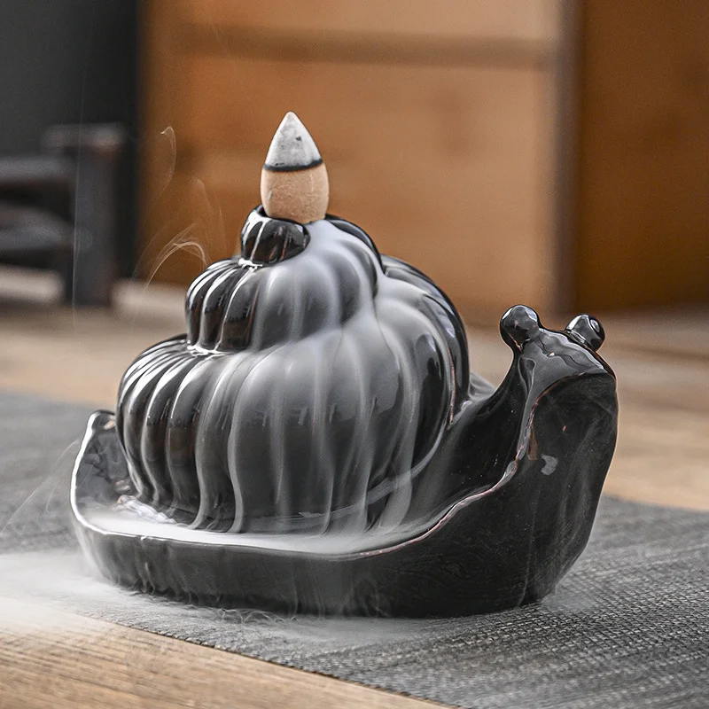 Snail Ceramic Backflow Incense Burner