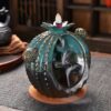 Cactus Shape Ceramic Waterfall Backflow Incense Burner - Image 2