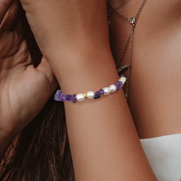 Natural Freshwater Pearl Bracelet Natural Crystal Bracelet