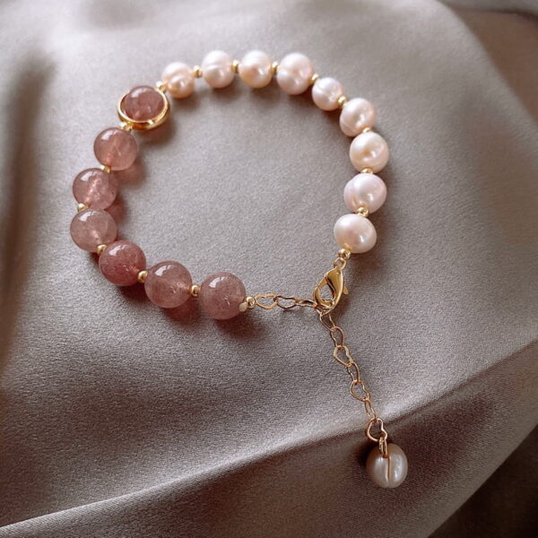 Natural Pearl Fairy Strawberry Crystal Bracelet