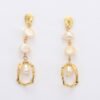 Geometric Natural Freshwater Pearl S925 Silver Earrings