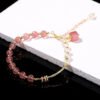 Natural Strawberry Crystal Bracelet Natural Pearl Bracelet - Image 4
