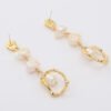 Geometric Natural Freshwater Pearl S925 Silver Earrings - Image 3