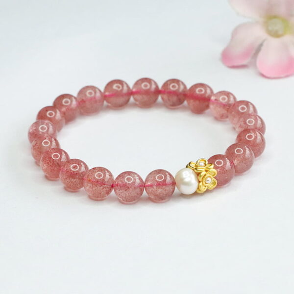 Natural Crystal Bracelet Strawberry Crystal Sweet Bracelet