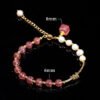 Natural Strawberry Crystal Bracelet Natural Pearl Bracelet - Image 5