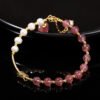 Natural Strawberry Crystal Bracelet Natural Pearl Bracelet - Image 3